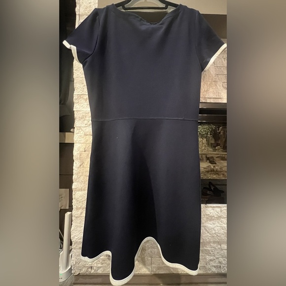 J Crew Blue plain drop waist dress size 10 - Picture 8 of 9